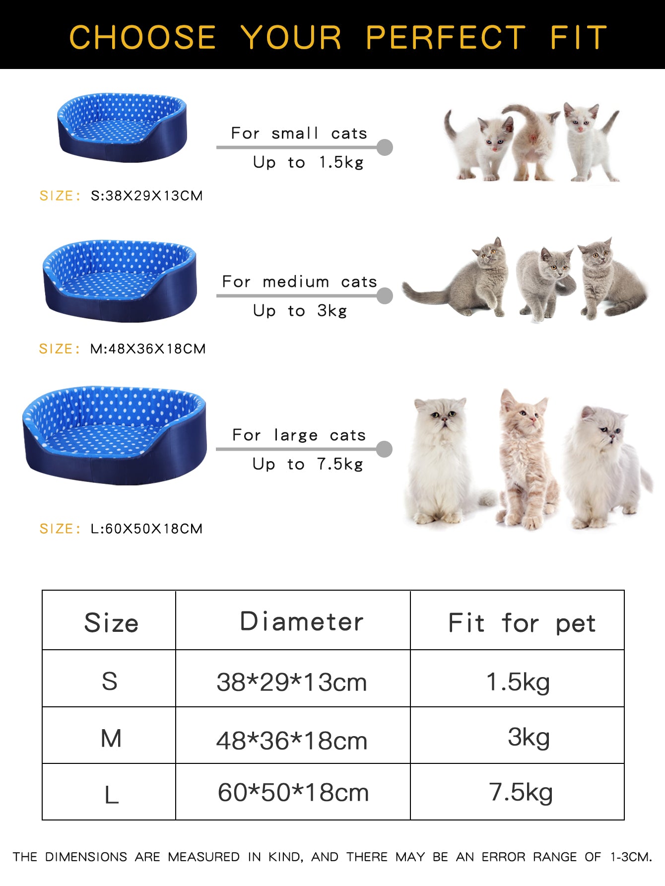 Cats Bed Dot Sponge Pad