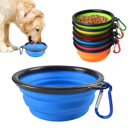 Folding Portable Dog Feeder Bowl