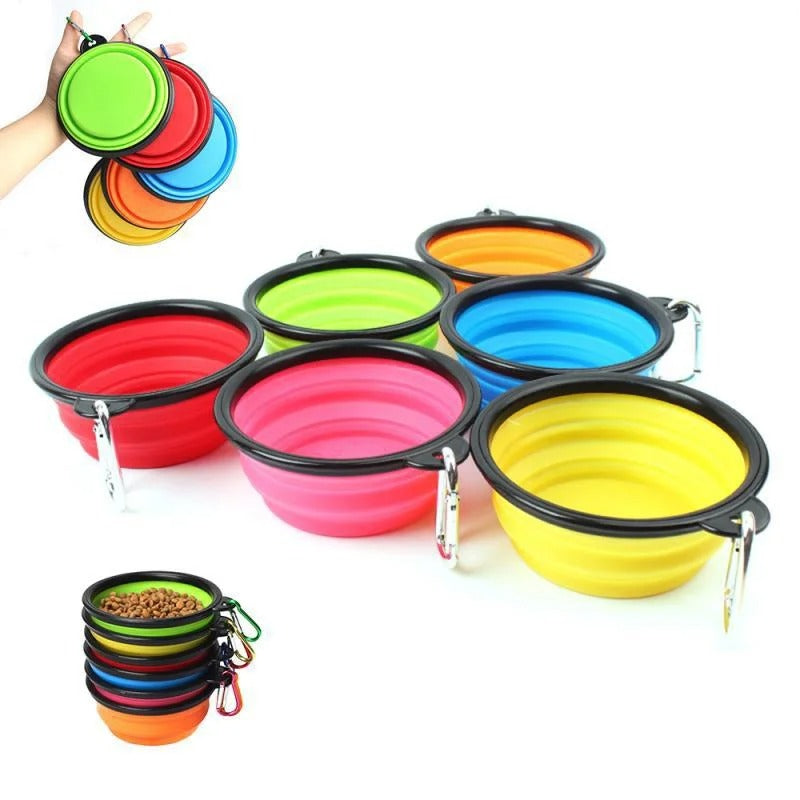 Folding Portable Dog Feeder Bowl