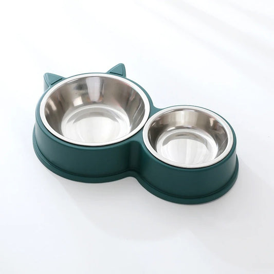 Cat Food and Water Bowl