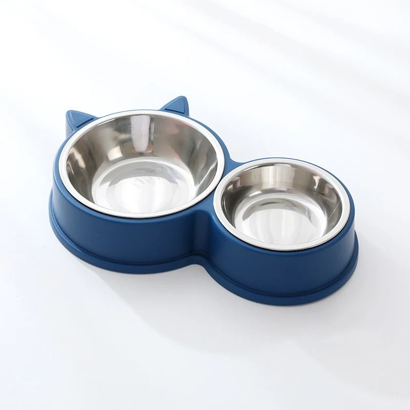 Cat Food and Water Bowl