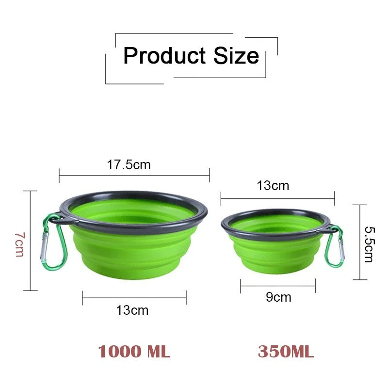 Folding Portable Dog Feeder Bowl