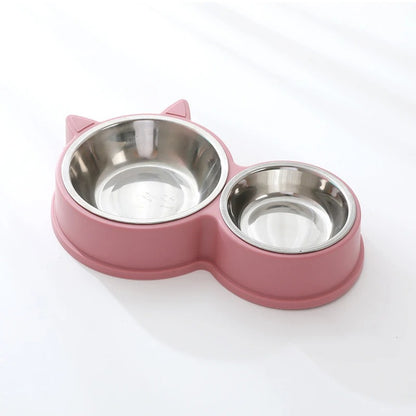 Cat Food and Water Bowl